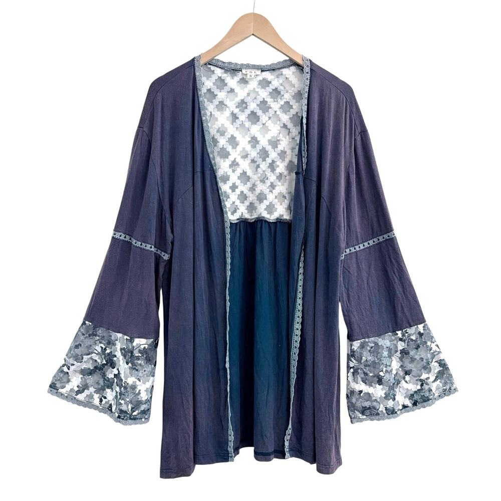 Pol Lace Floral Cardigan Flared Sleeve Women’s Sz Small Bohemian Whimsical Fairy